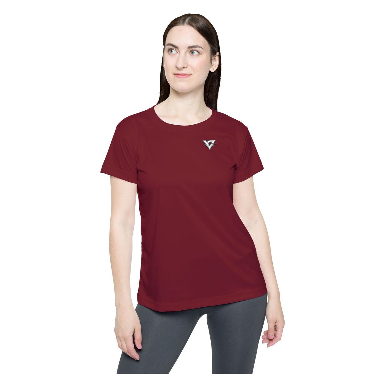 Vantacore Solid Maroon Women's Sports Jersey