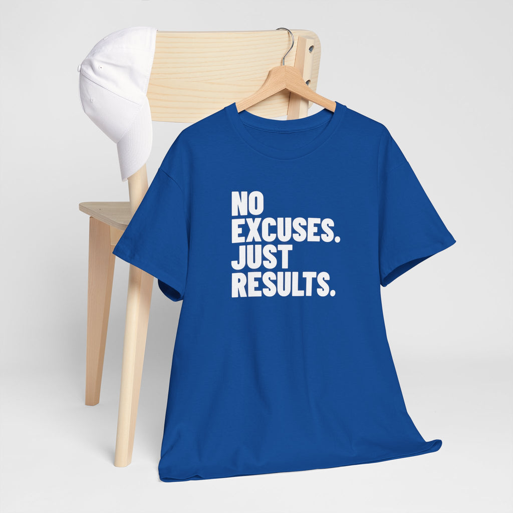 No Excuses Just Results | Motivational Fitness T-Shirt