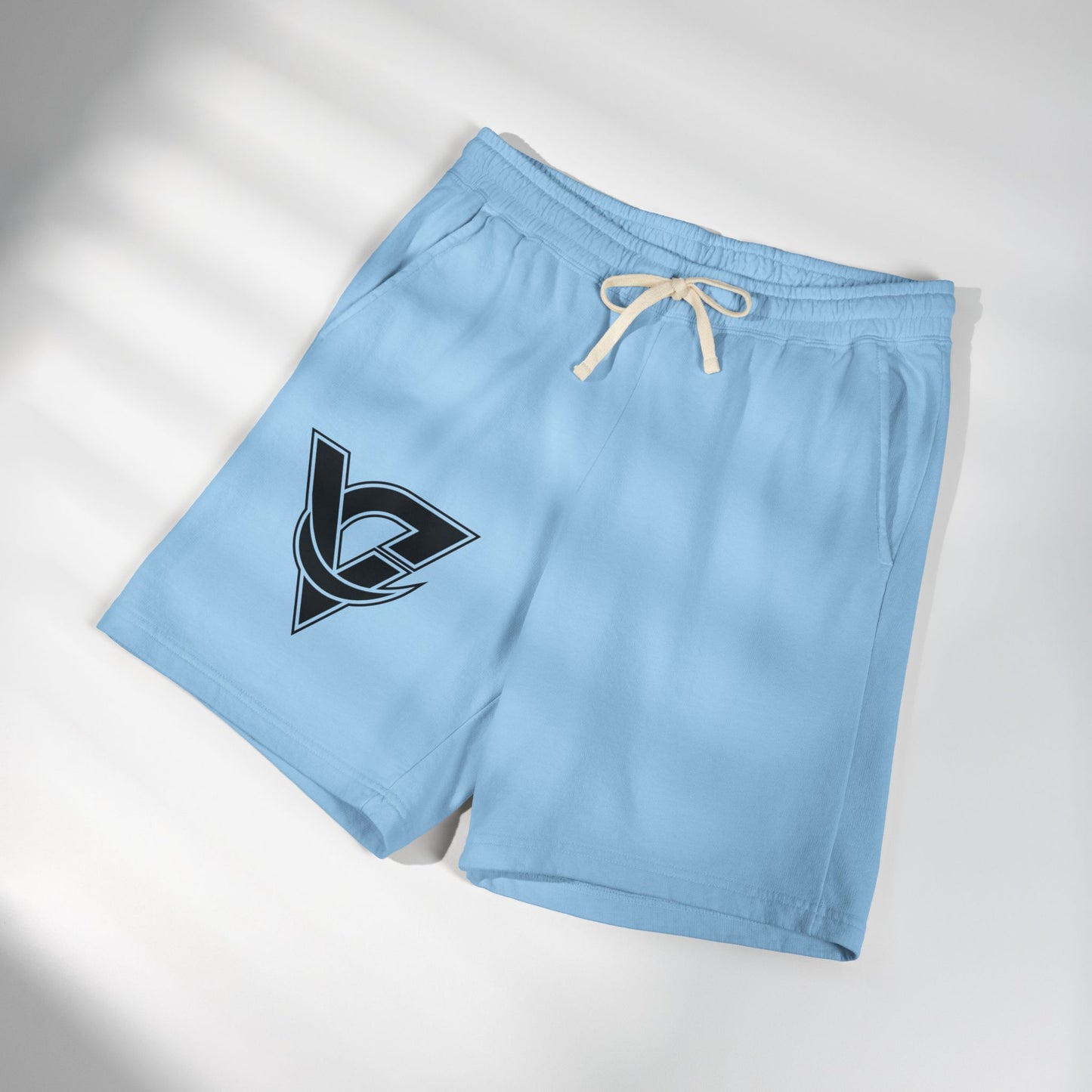 Lightweight Fleece Sweat Shorts — Retro V Logo Casual Lounge Shorts