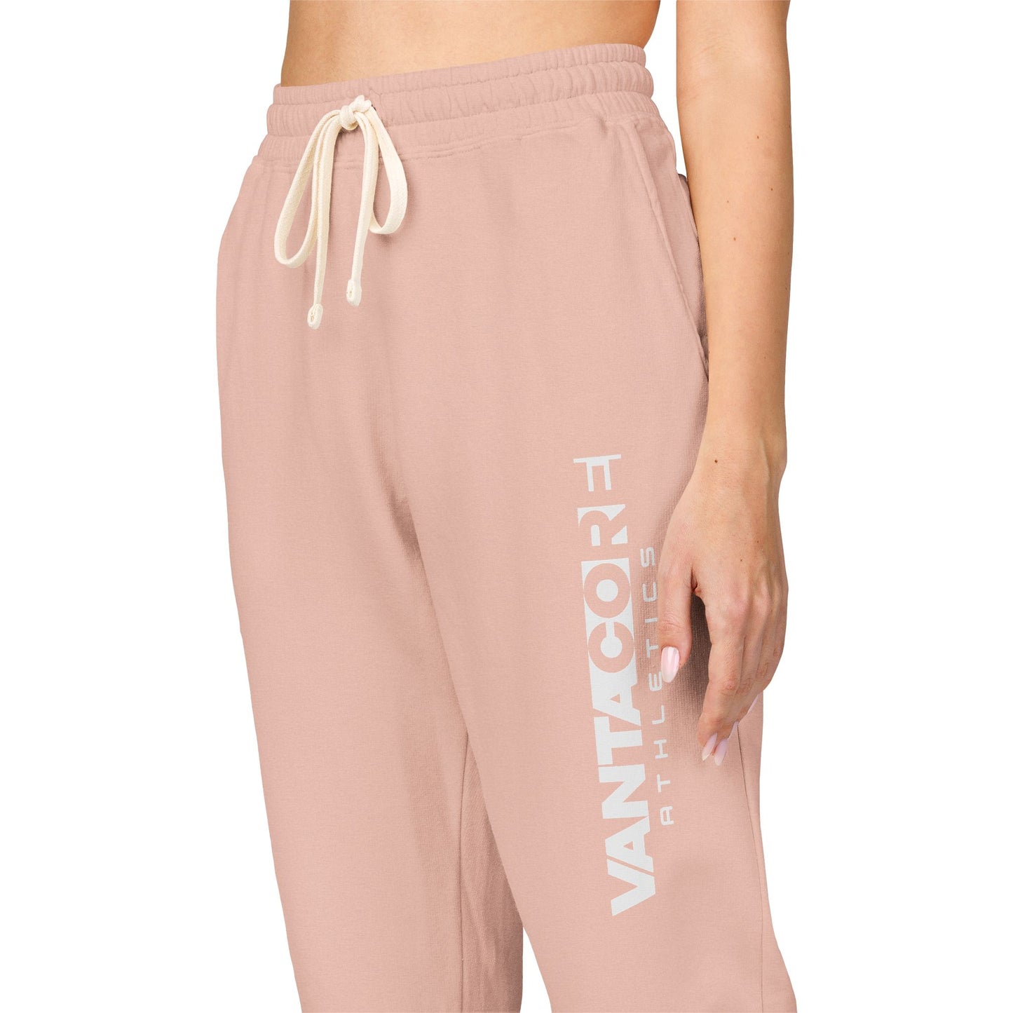 Vertical 'VANTOCOL?' Graphic Sweatpants — Garment-Dyed Fleece Joggers