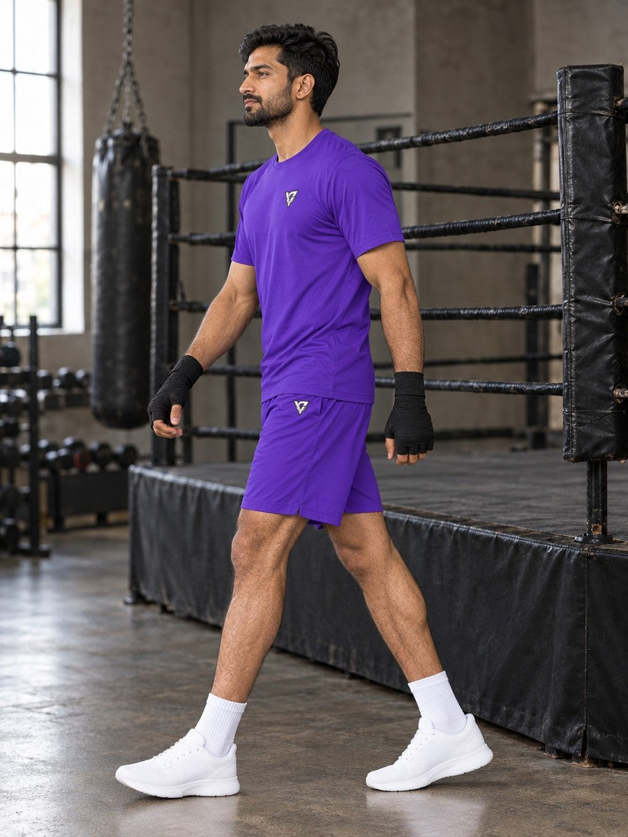 Vantacore Solid Purple Men's Sports Jersey - side view