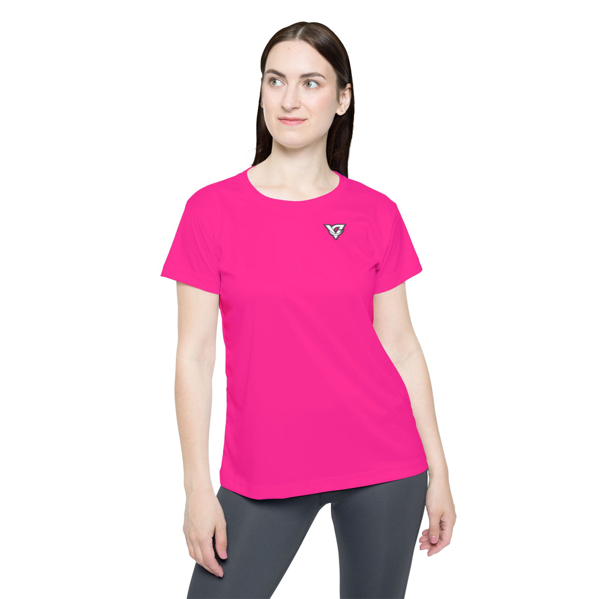 Vantacore Solid Hot Pink Women's Sports Jersey