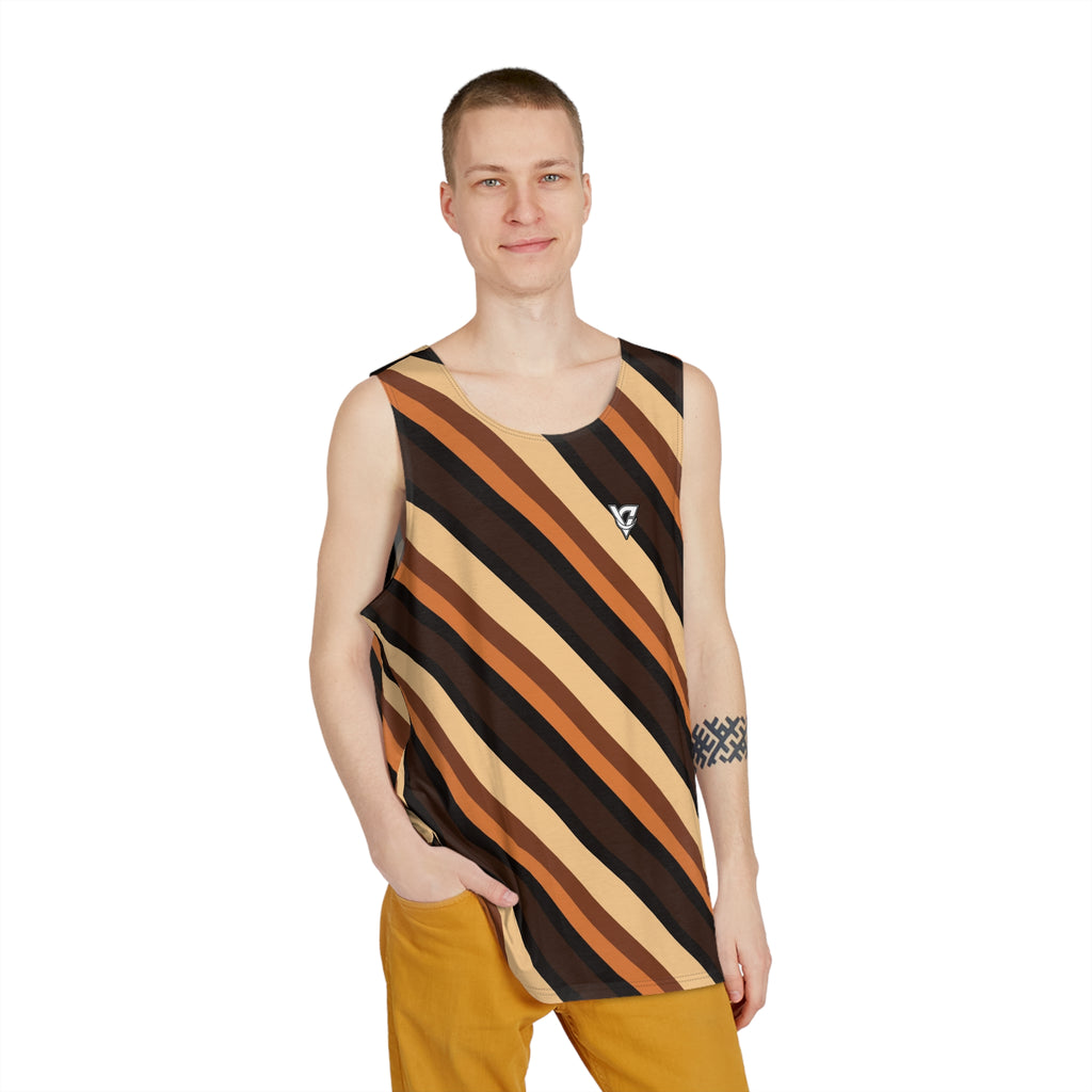 Copper Stripe Men's Athletic Tank