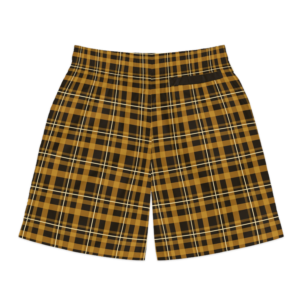 Men's Harvest Gold Flannel Performance Jogger Athletic Shorts with Pockets