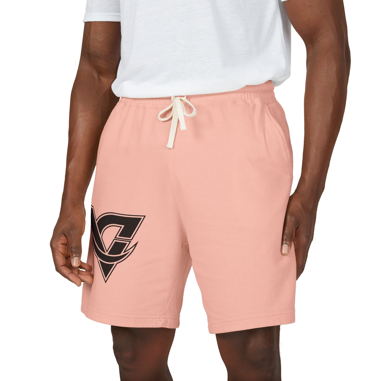 Lightweight Fleece Sweat Shorts — Retro V Logo Casual Lounge Shorts