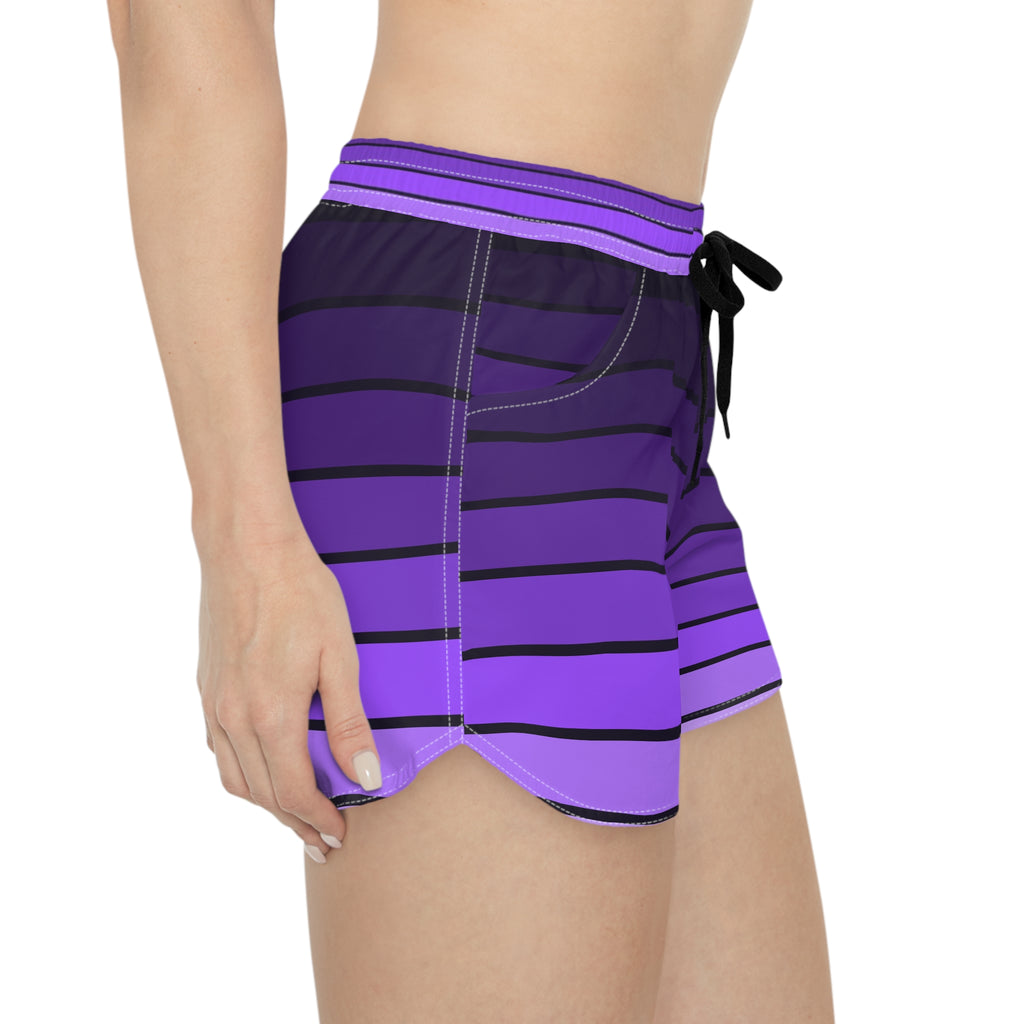 Women's Multipurpose Athletic Shorts with Pockets | Grape Horizon