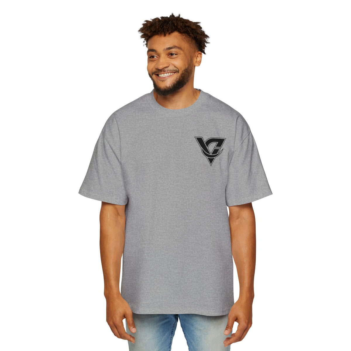 Graphic Tee — Minimal Geometric V Logo Chest Print