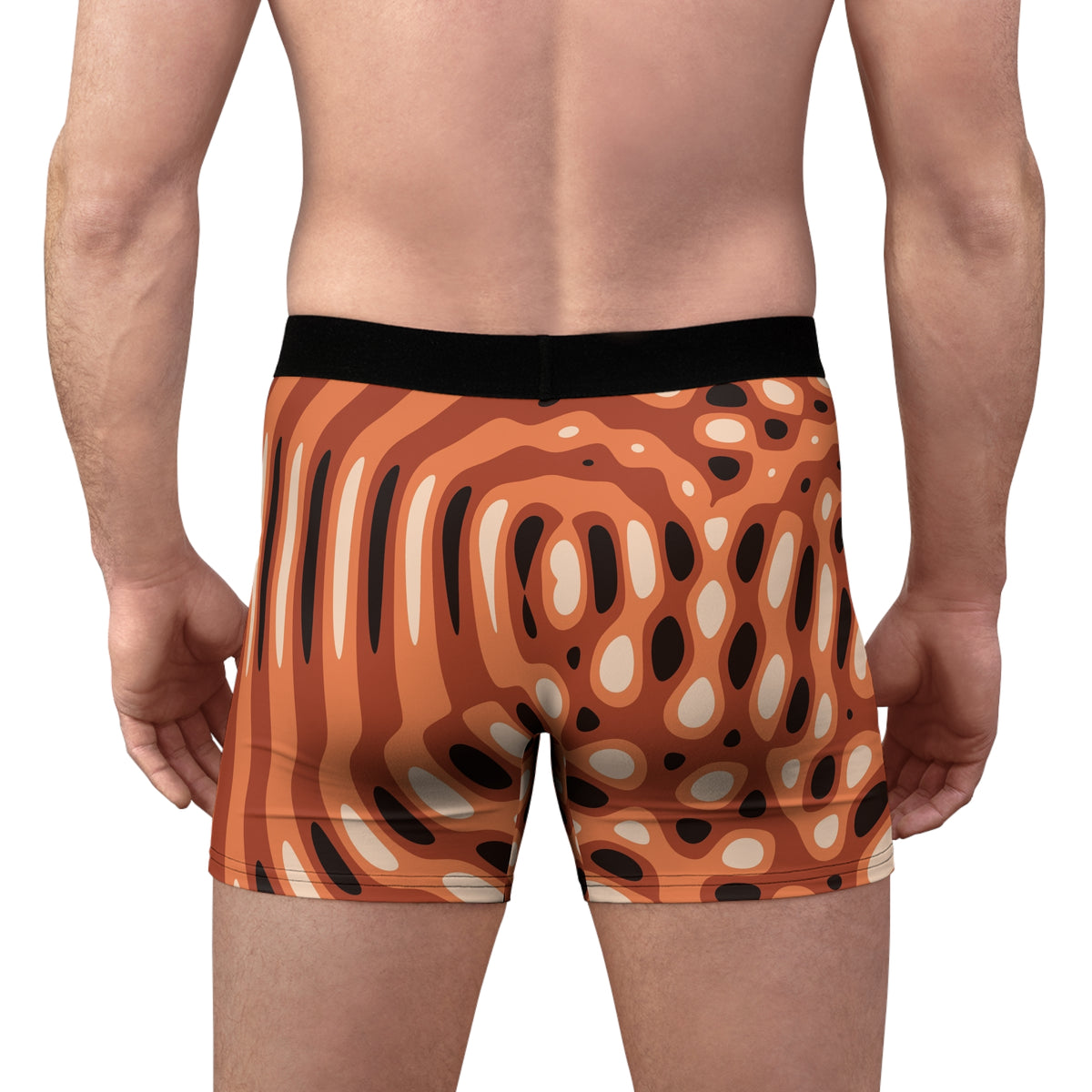 Terracotta Ripple Men's Boxer Briefs — Performance Underwear