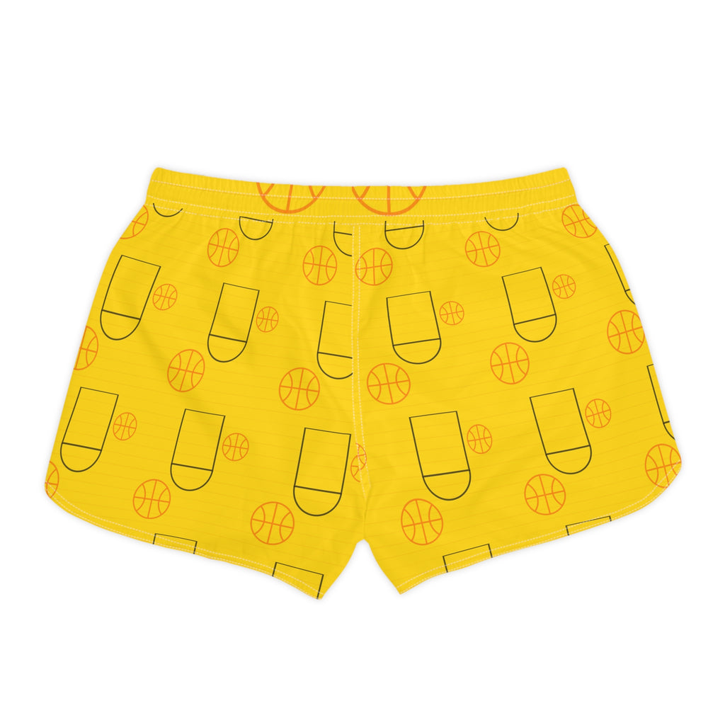 Basketball Neon Citrus Court Seam Women's Athletic Shorts with Pockets