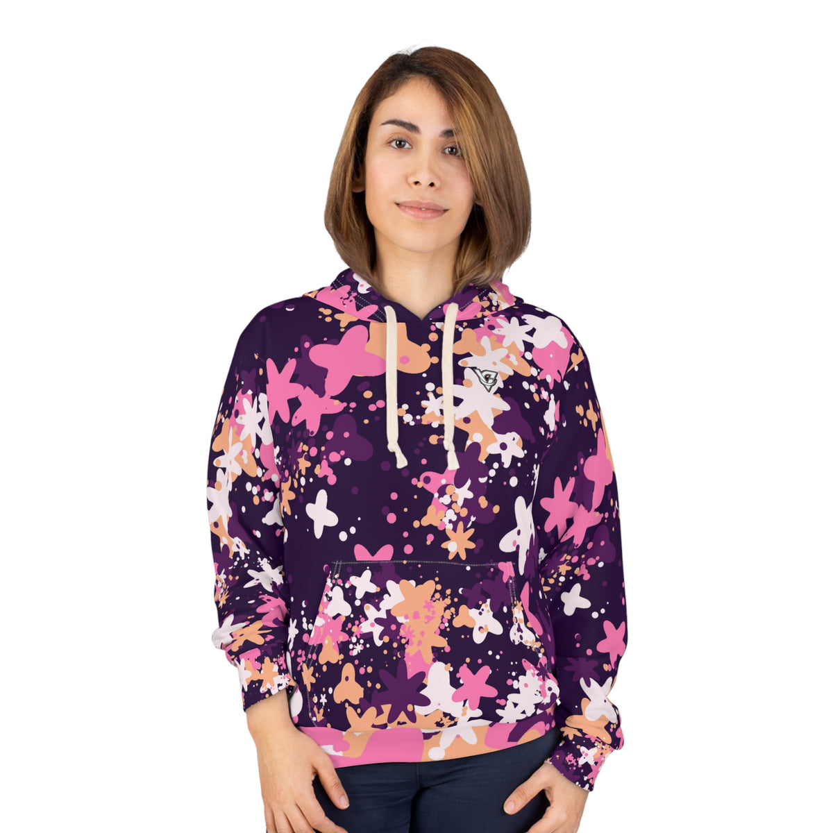 Pink Splatter Women's Pullover Hoodie