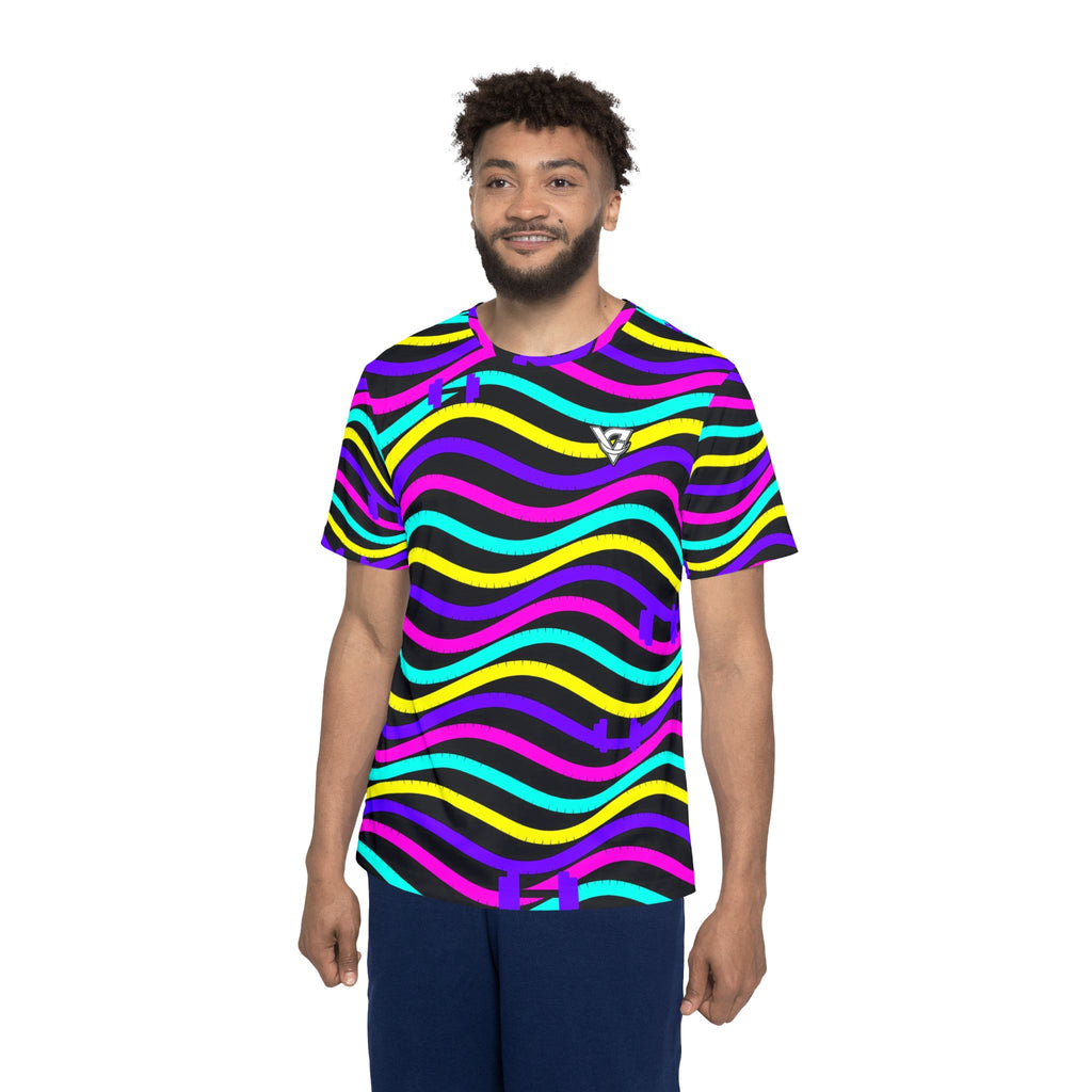 Training & Gym Midnight Neon Wave Rider Men's Sports Jersey
