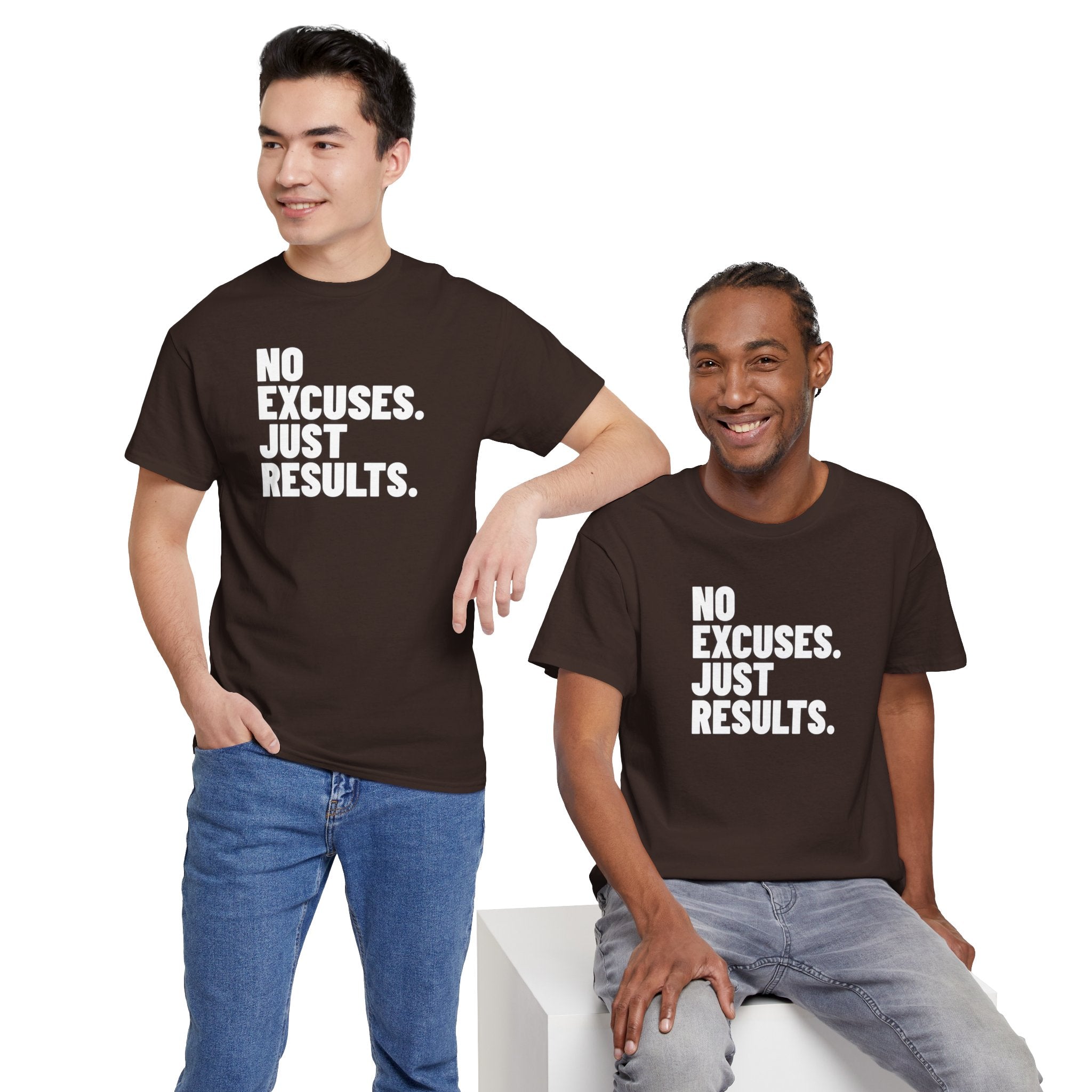 No Excuses Just Results | Motivational Fitness T-Shirt