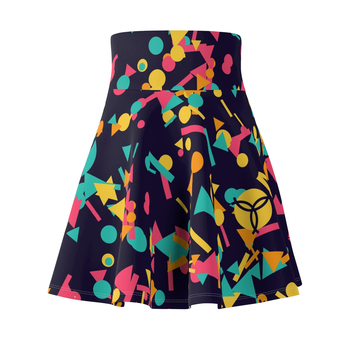 Volleyball Electric Mango Confetti Pop Women's Athletic Skater Skirt