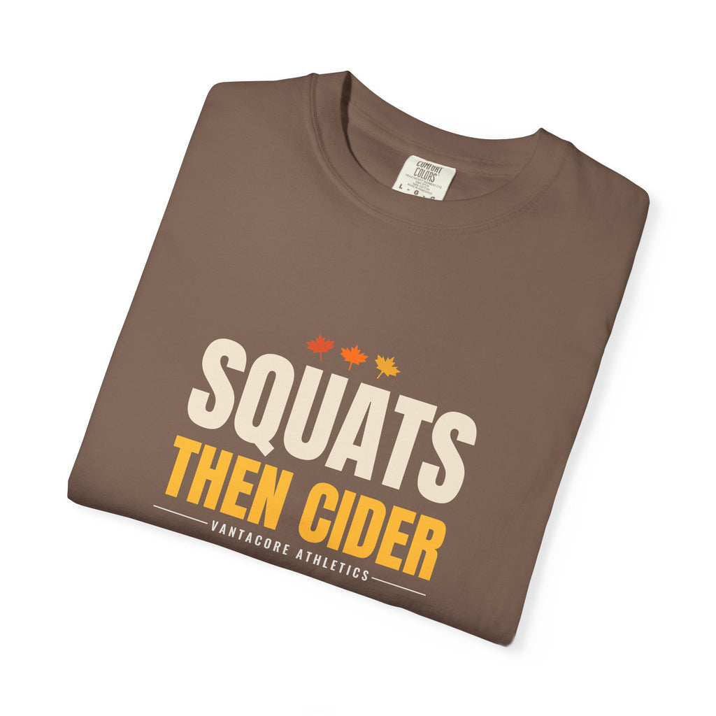 Squats Then Cider | Women's Garment-Dyed Graphic Tee
