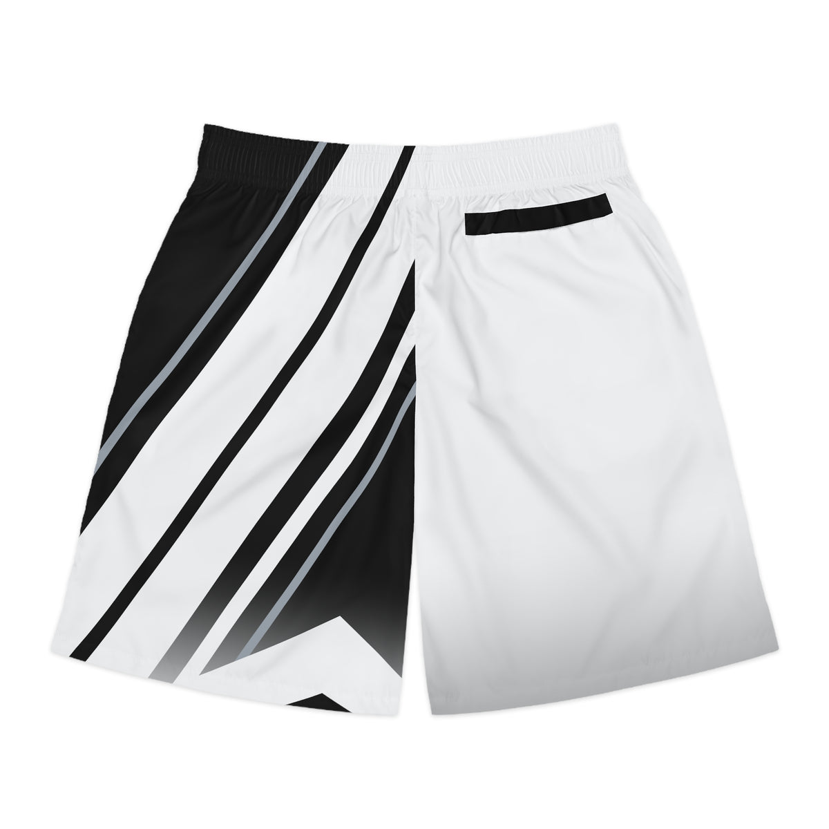 Men's Arctic White & Black Running Jogger Shorts with Pockets — Athletic Performance