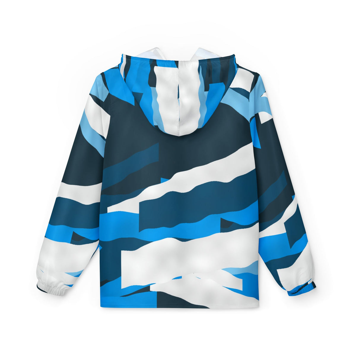Aqua Brushstroke Women's Windbreaker Jacket