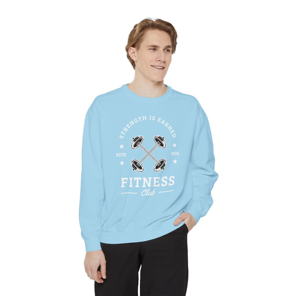 Fitness Club Sweatshirt | "Strength Is Earned" Crewneck