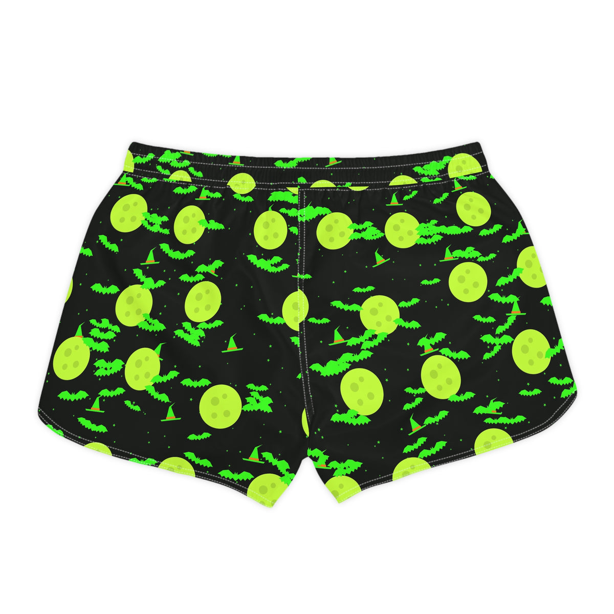 Women's Multipurpose Athletic Shorts with Pockets | Halloween Toxic Slime Haunted Moon