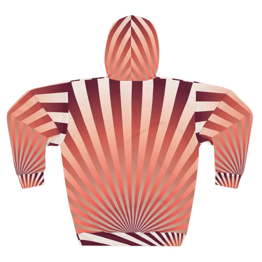 Coral Sunburst Women's Pullover Hoodie