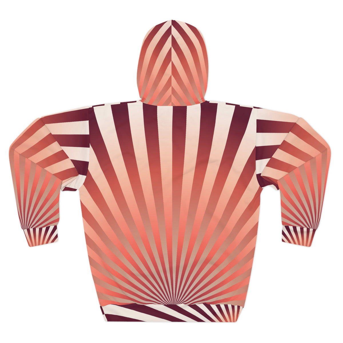 Coral Sunburst Women's Pullover Hoodie