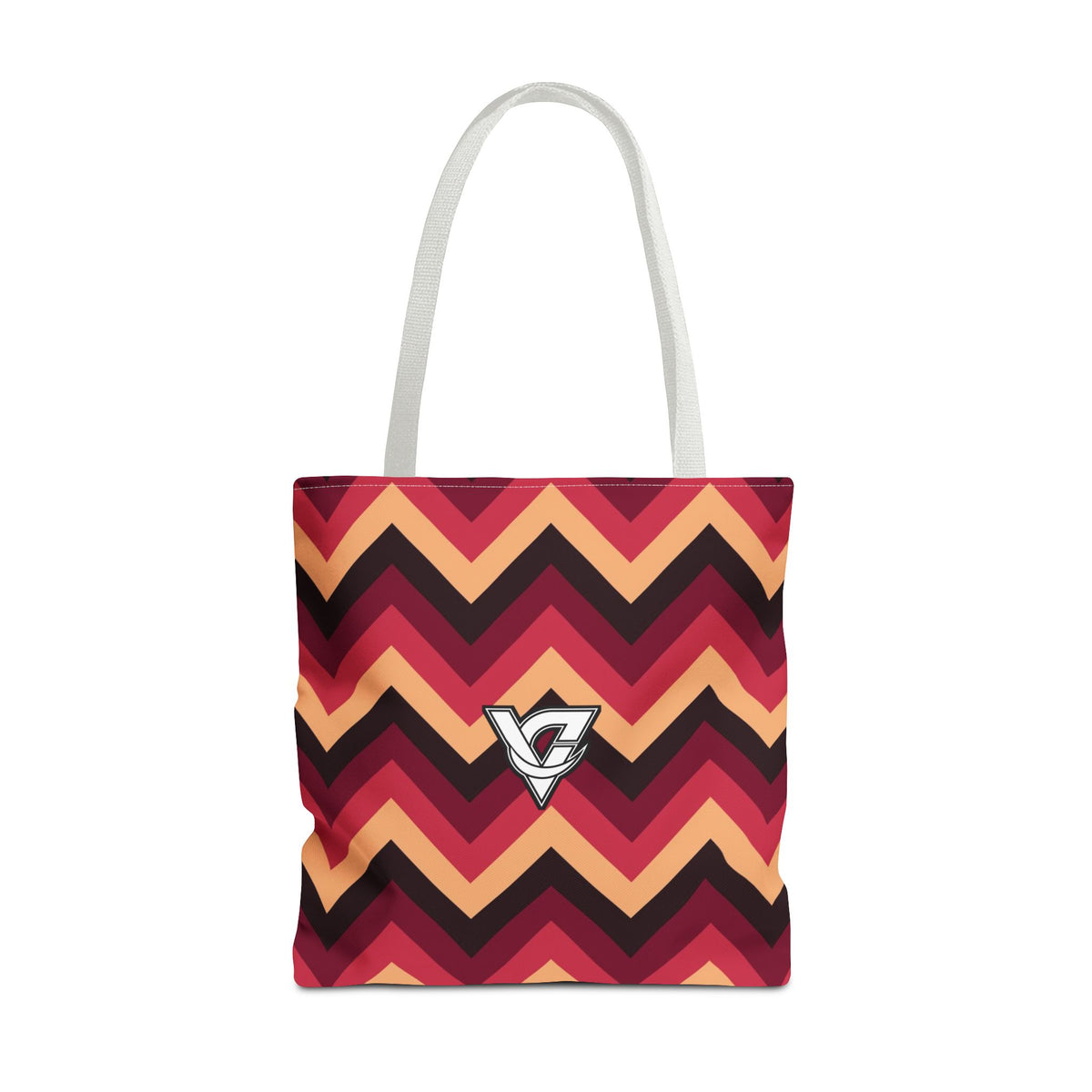 Cranberry Chevron Tote Bag — All-Over Print Gym & Everyday Tote