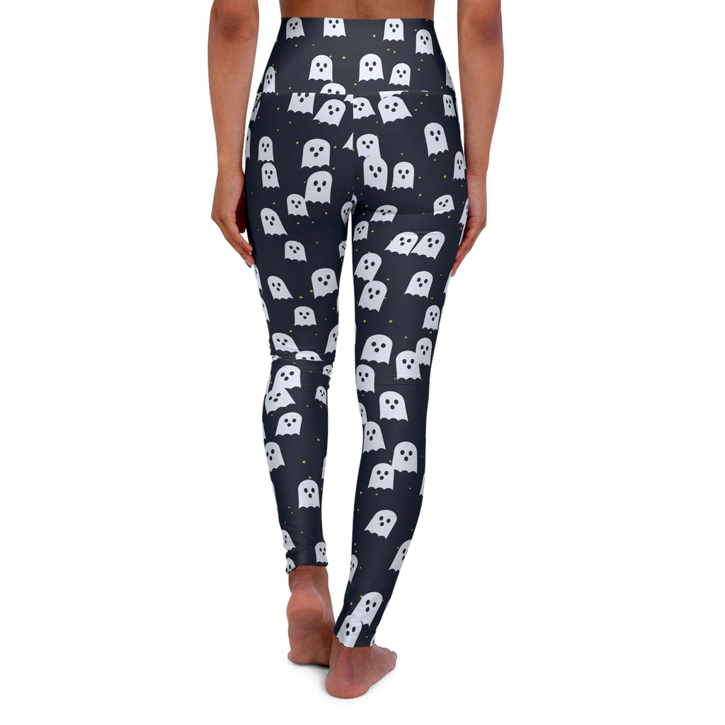 Halloween Ghostly Night Ghost Parade High-Waisted Yoga Leggings