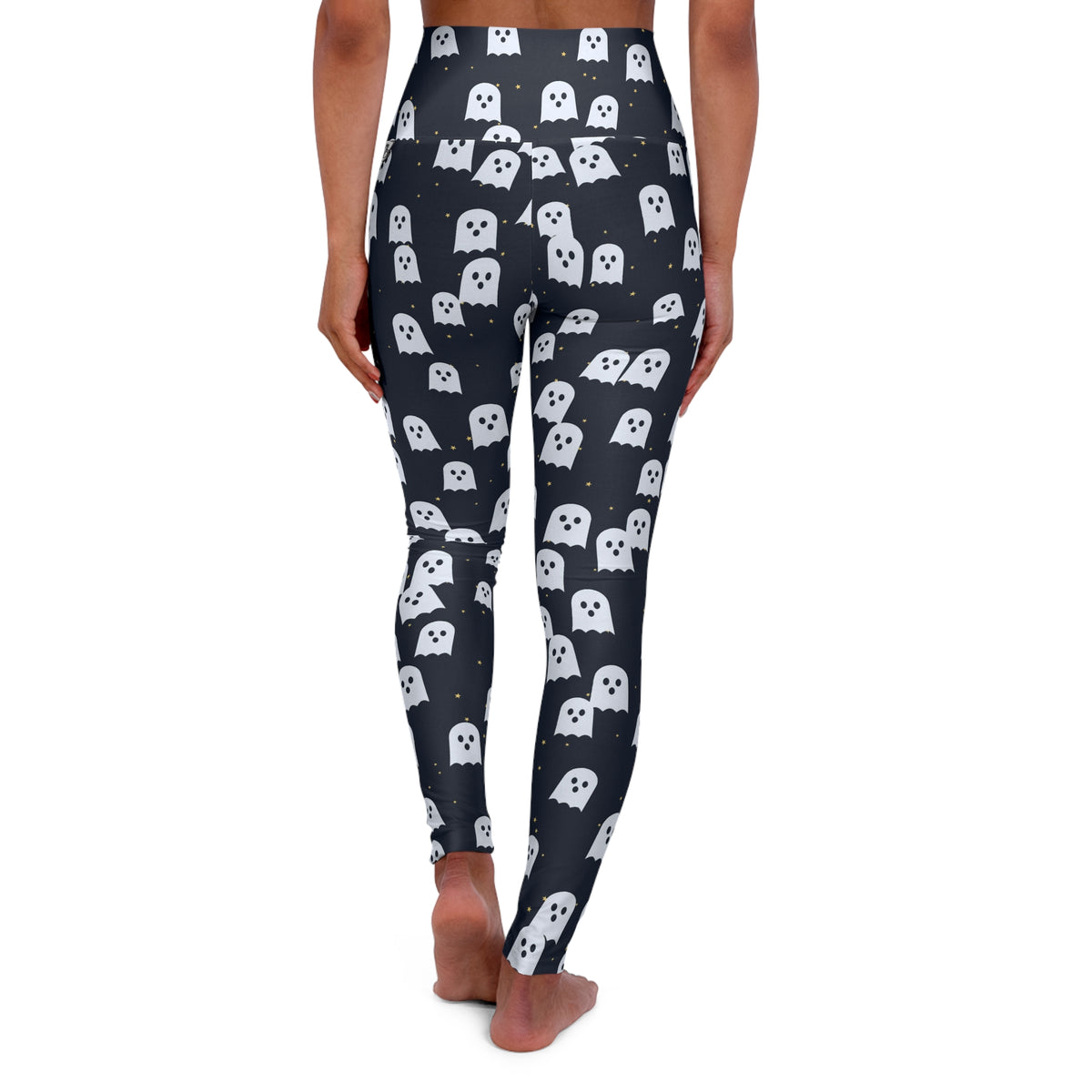 Halloween Ghostly Night Ghost Parade High-Waisted Yoga Leggings (AOP)