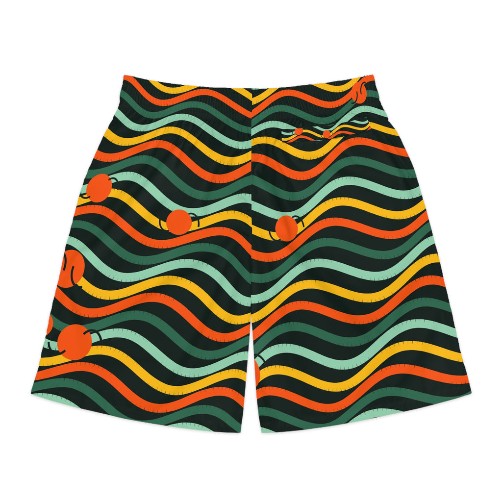 Tennis Jungle Juice Wave Rider Men's Athletic Shorts with Pockets