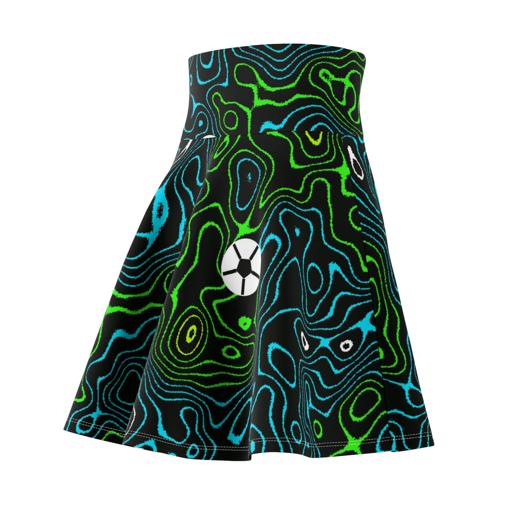 Soccer Lime Riot Topo Trail Women's Athletic Skater Skirt