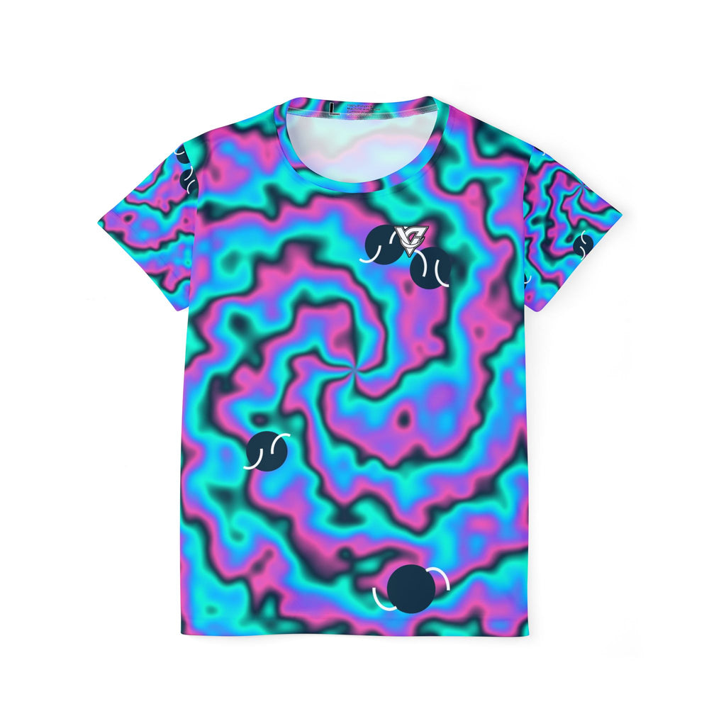 Tennis Neon Lagoon Tie-Dye Spin Women's Sports Jersey
