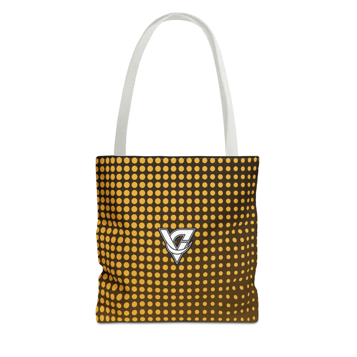 Harvest Gold Halftone Tote Bag — All-Over Print Gym & Everyday Tote