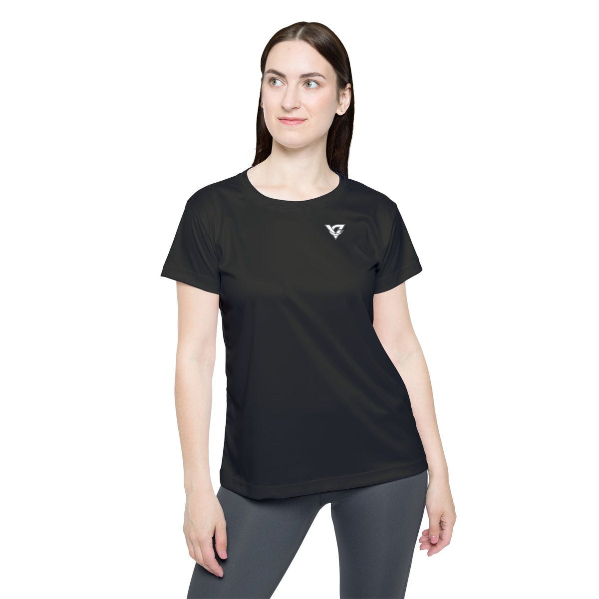Vantacore Solid Black Women's Sports Jersey