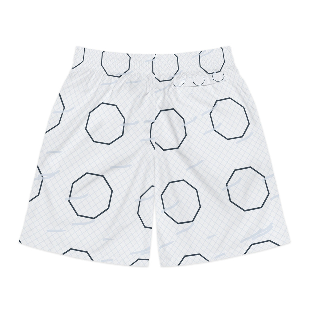 Combat Sports Arctic White Cage Mesh Men's Athletic Shorts with Pockets