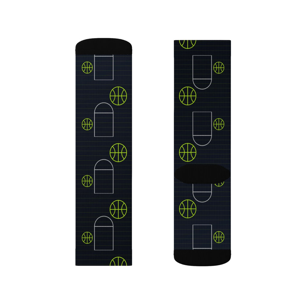 Basketball Volt Night Court Seam Athletic Crew Socks