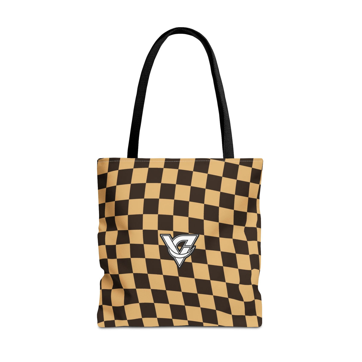Desert Warp Check Tote Bag — All-Over Print Gym & Everyday Tote