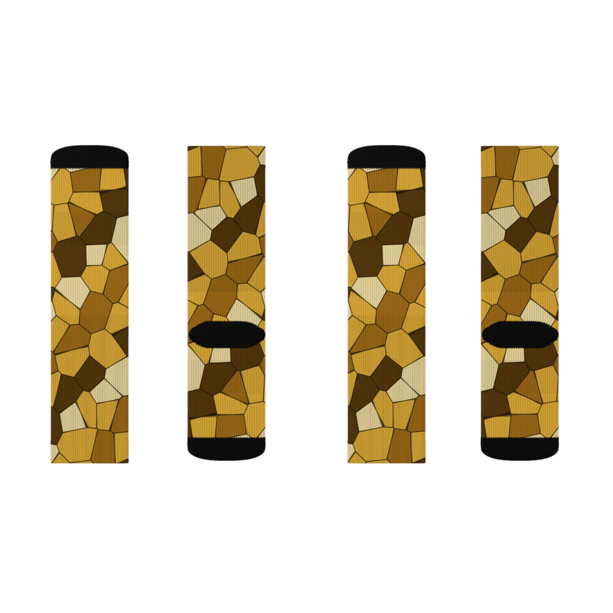 Harvest Gold Mosaic Athletic Crew Socks