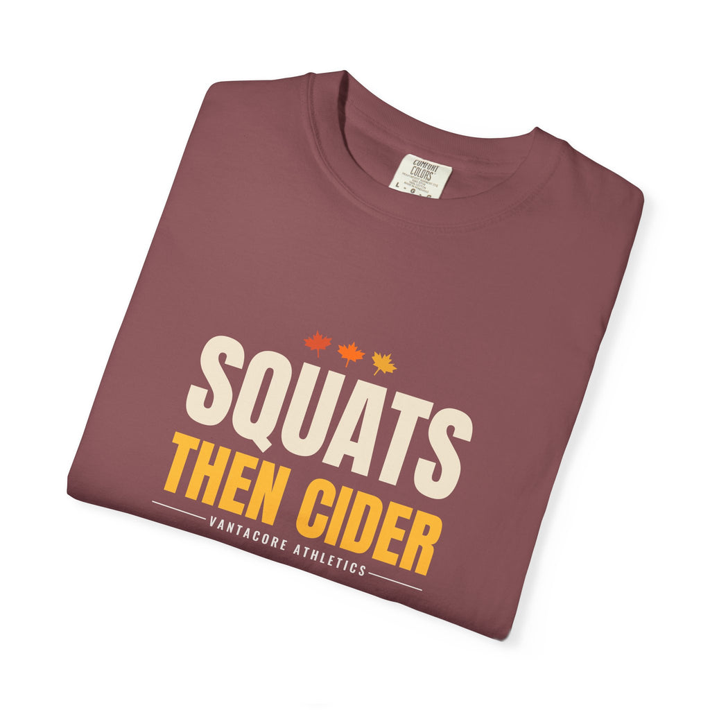Squats Then Cider | Women's Garment-Dyed Graphic Tee