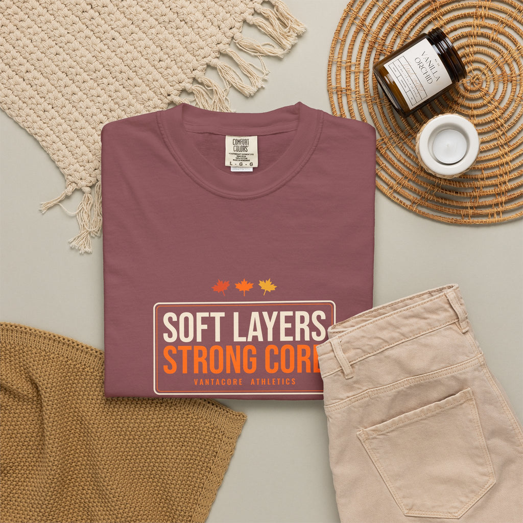 Soft Layers Strong Core | Women's Garment-Dyed Graphic Tee