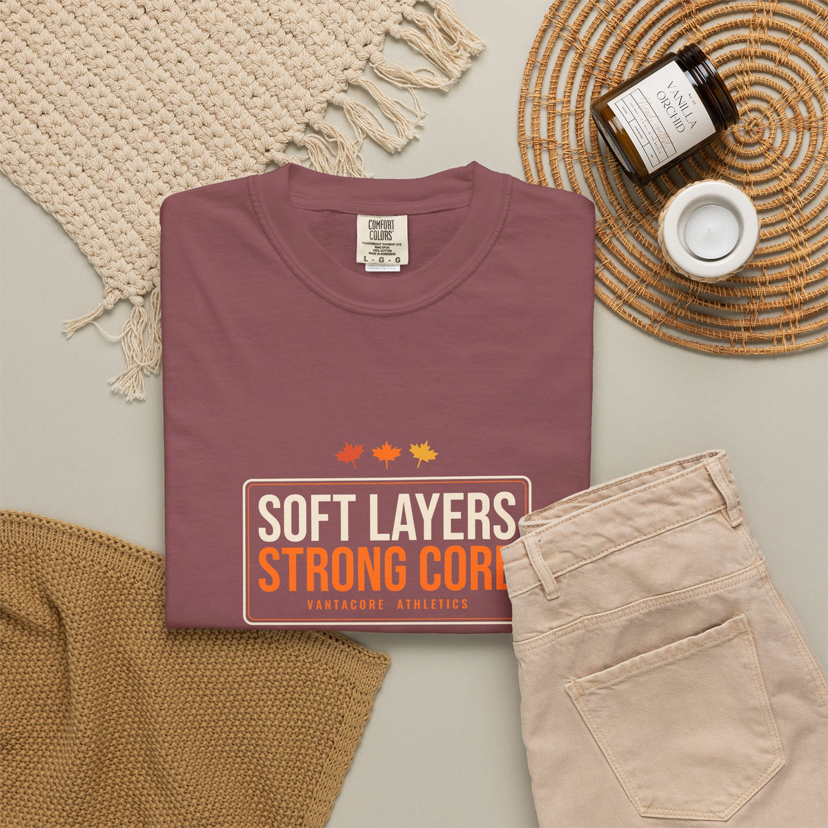 Soft Layers Strong Core | Women's Garment-Dyed Graphic Tee