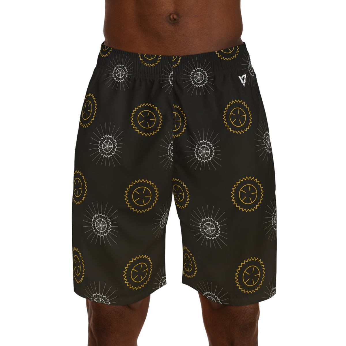 Cycling Gold Rush Chainring Men's Athletic Shorts with Pockets
