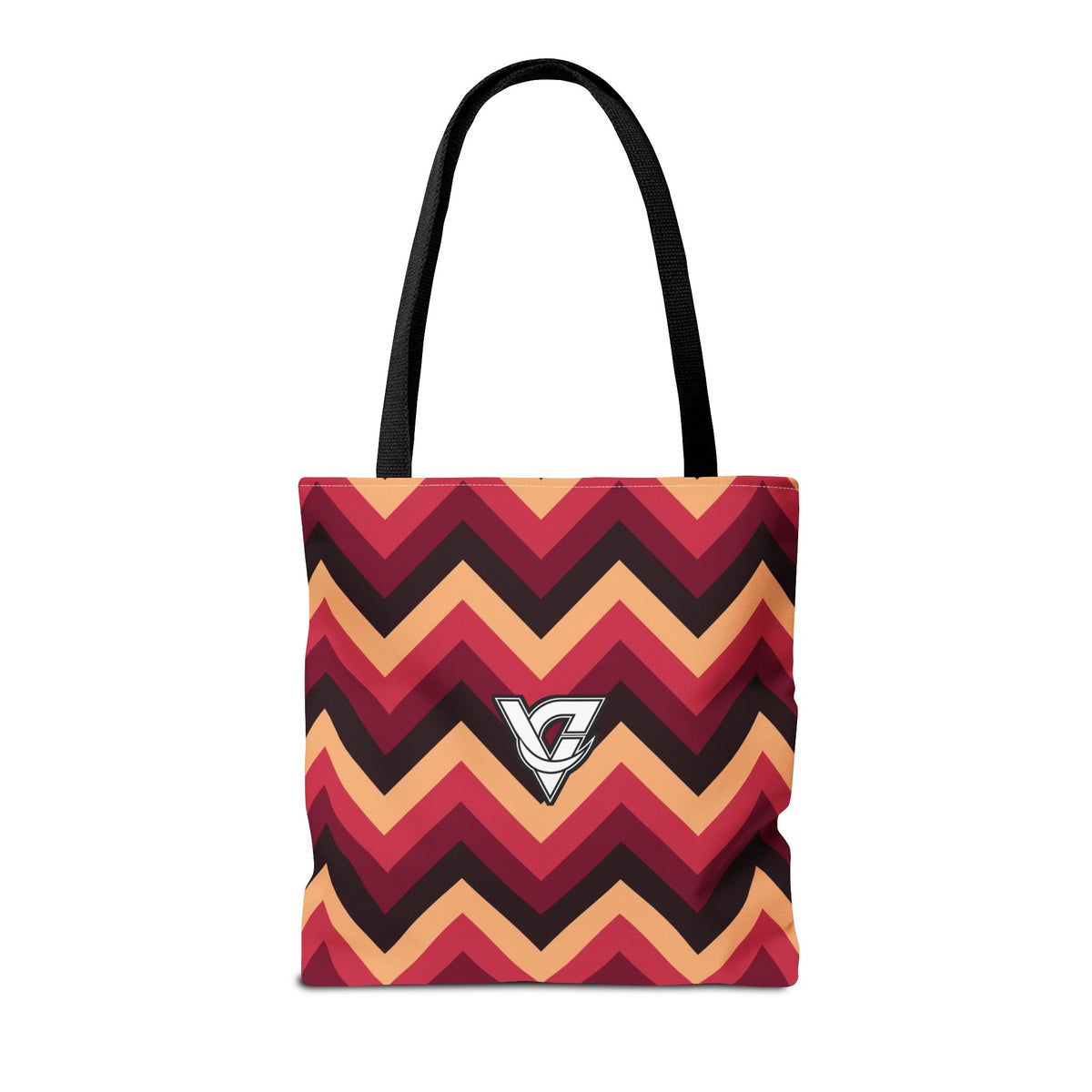 Cranberry Chevron Tote Bag — All-Over Print Gym & Everyday Tote