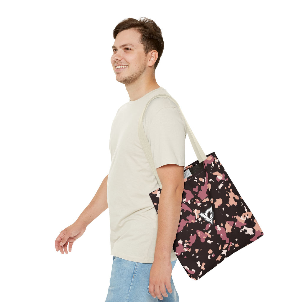 Rose Gold Splatter Tote Bag — All-Over Print Gym & Everyday Tote