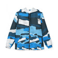 Aqua Brushstroke Women's Windbreaker Jacket