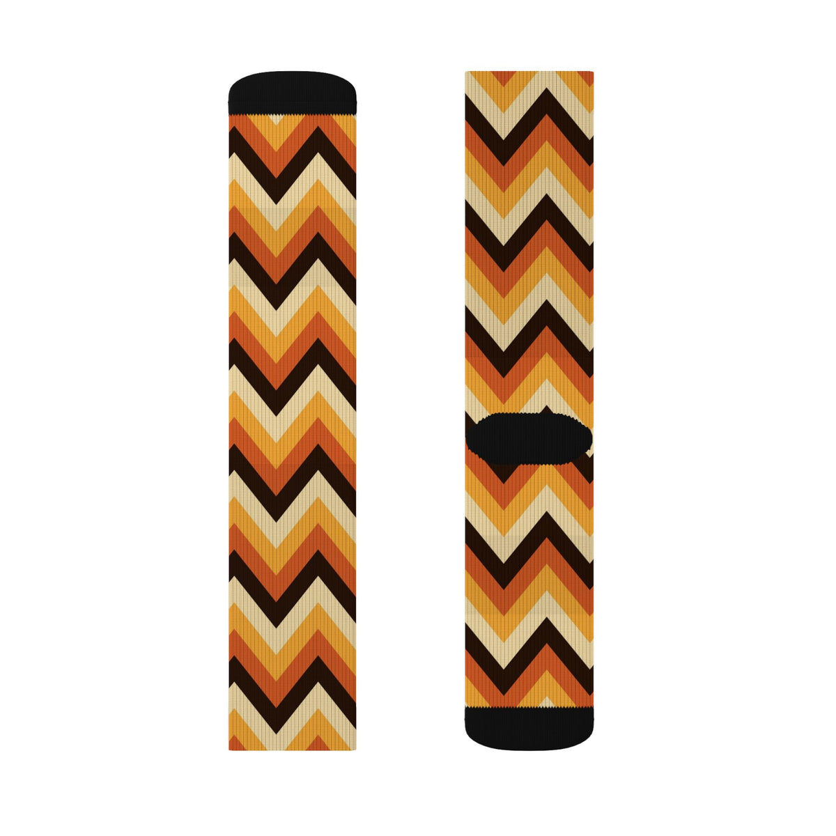 Golden Hour Chevron Athletic Crew Socks
