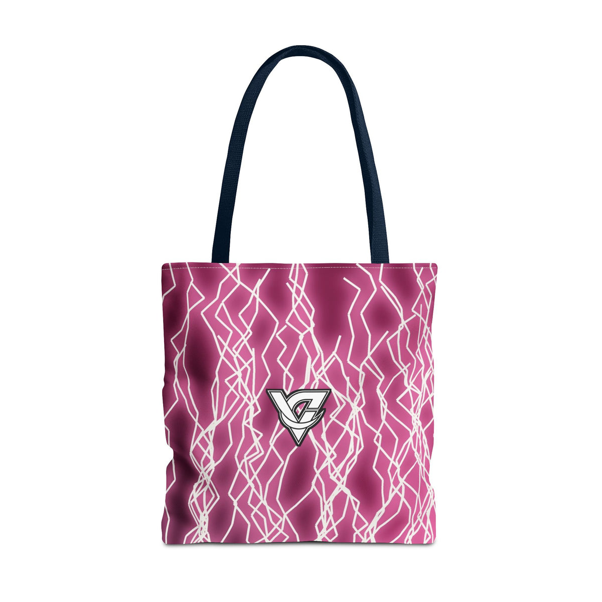 Hot Pink Lightning Tote Bag — All-Over Print Gym & Everyday Tote