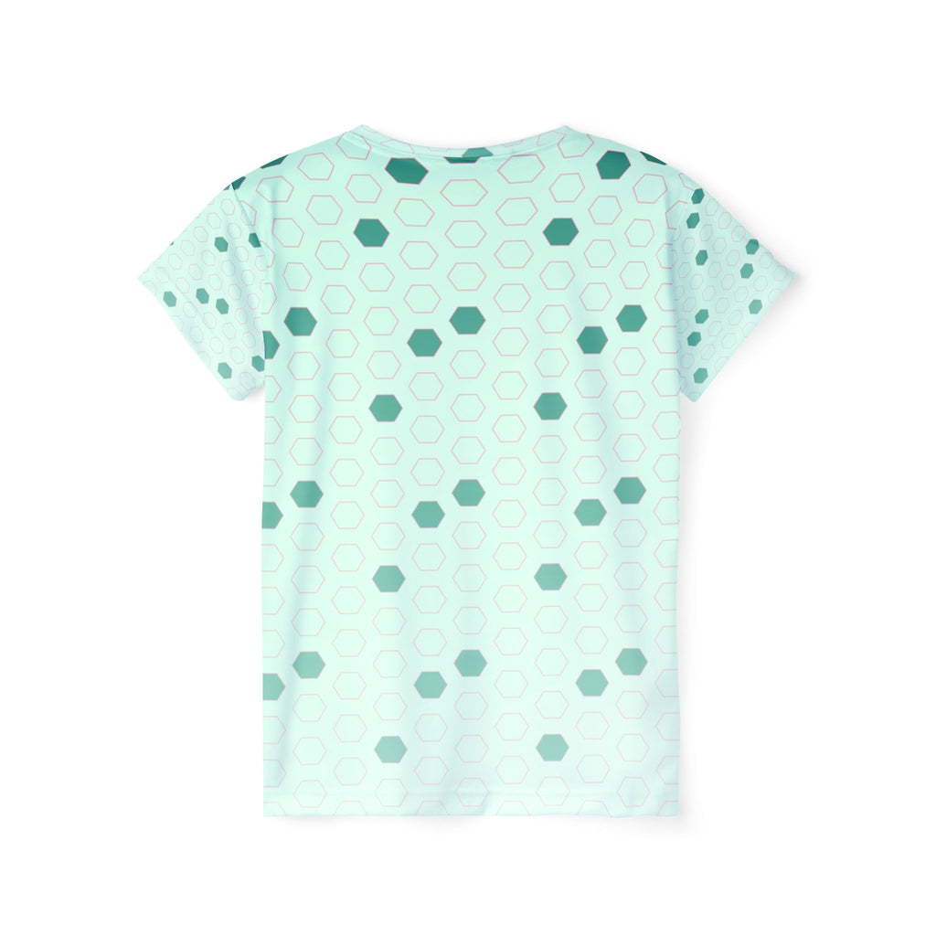 Soccer Mint Glow Hex Pitch Women's Sports Jersey