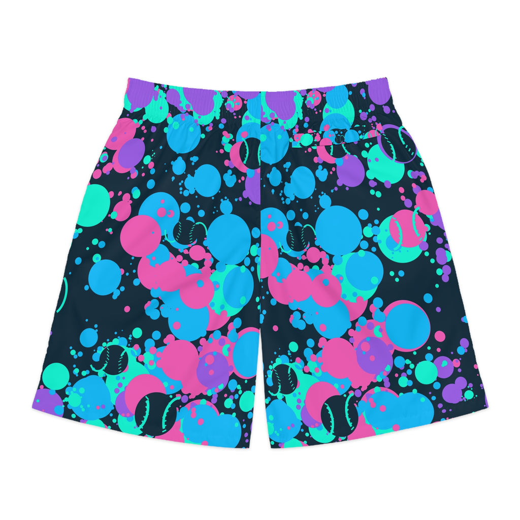 Baseball & Softball Neon Lagoon Splash Zone Men's Athletic Shorts with Pockets
