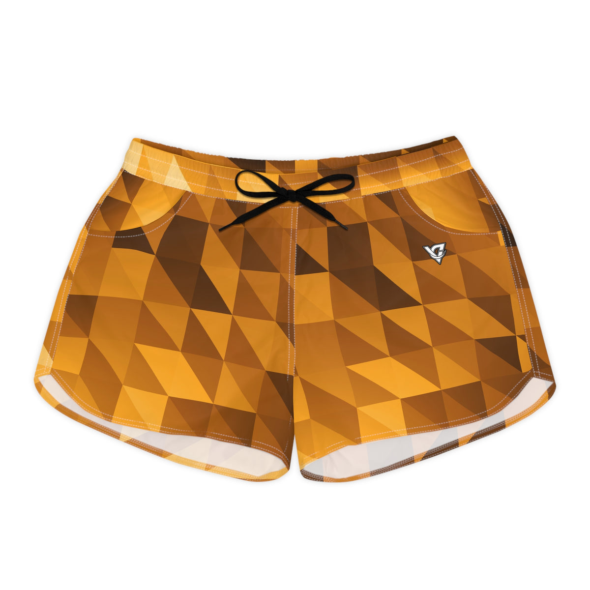 Women's Multipurpose Athletic Shorts with Pockets | Amber Low-Poly