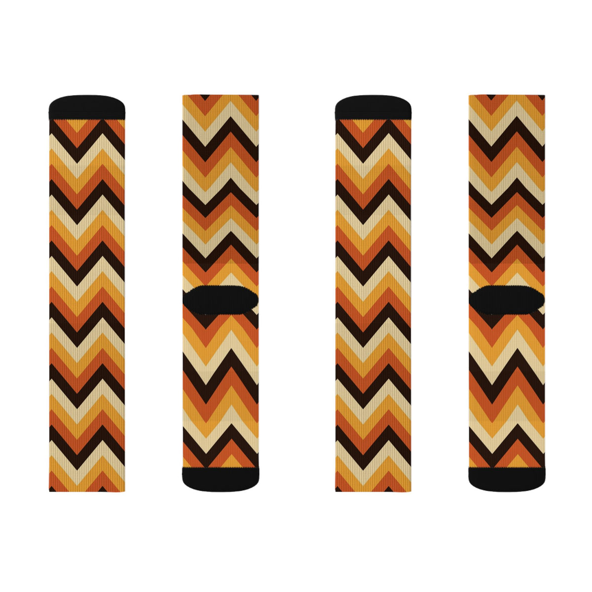 Golden Hour Chevron Athletic Crew Socks