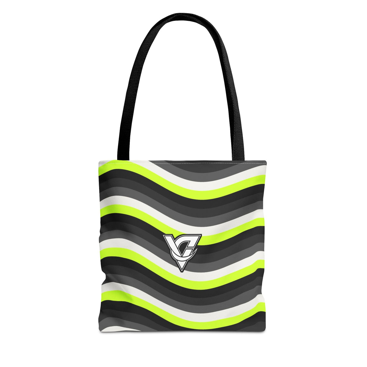 Graphite Wave Tote Bag — All-Over Print Gym & Everyday Tote